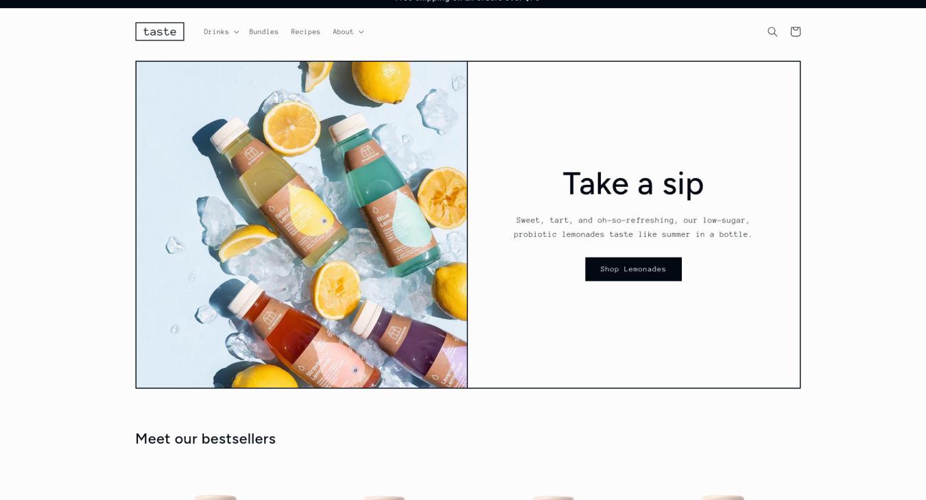 Shopify Taste Theme